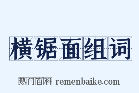横锯面组词是什么意思的图片